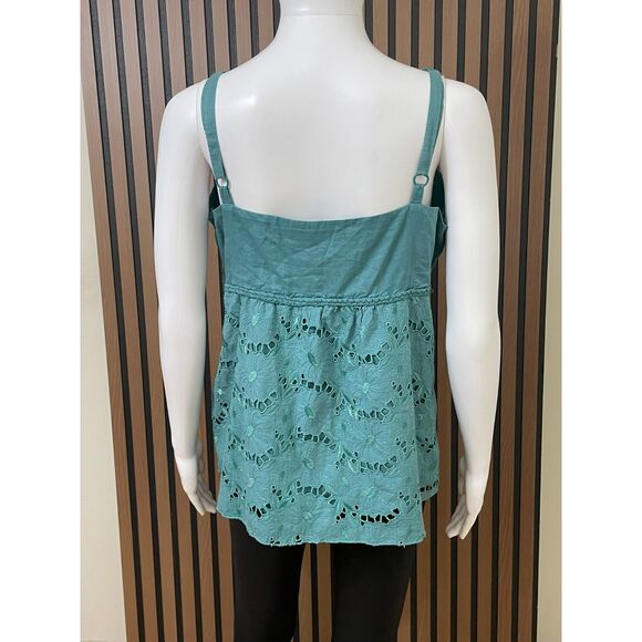 Vintage Old Navy Women’s L Babydoll Top Cotton Cami Embroidered Y2k Vintage - Picture 2 of 9